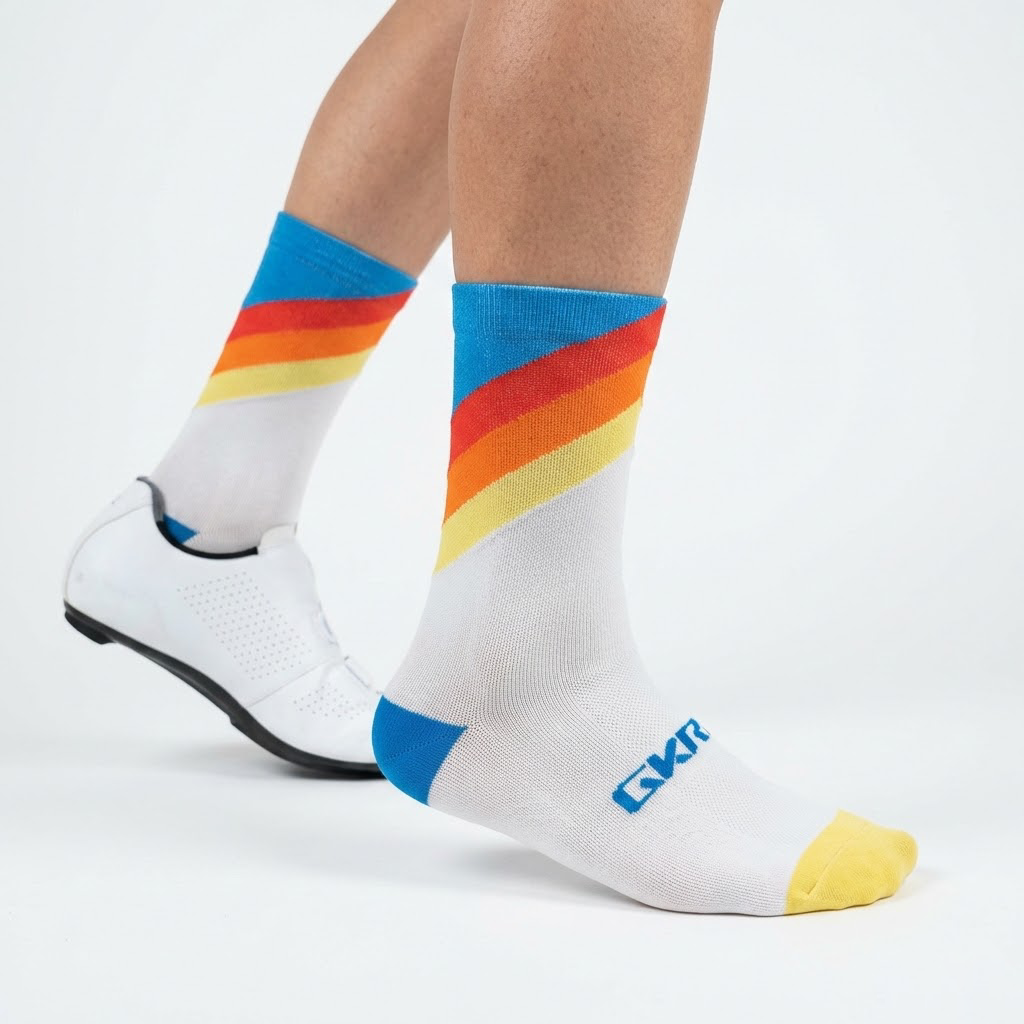 GKRQ Classic Diagonal Cycling Socks