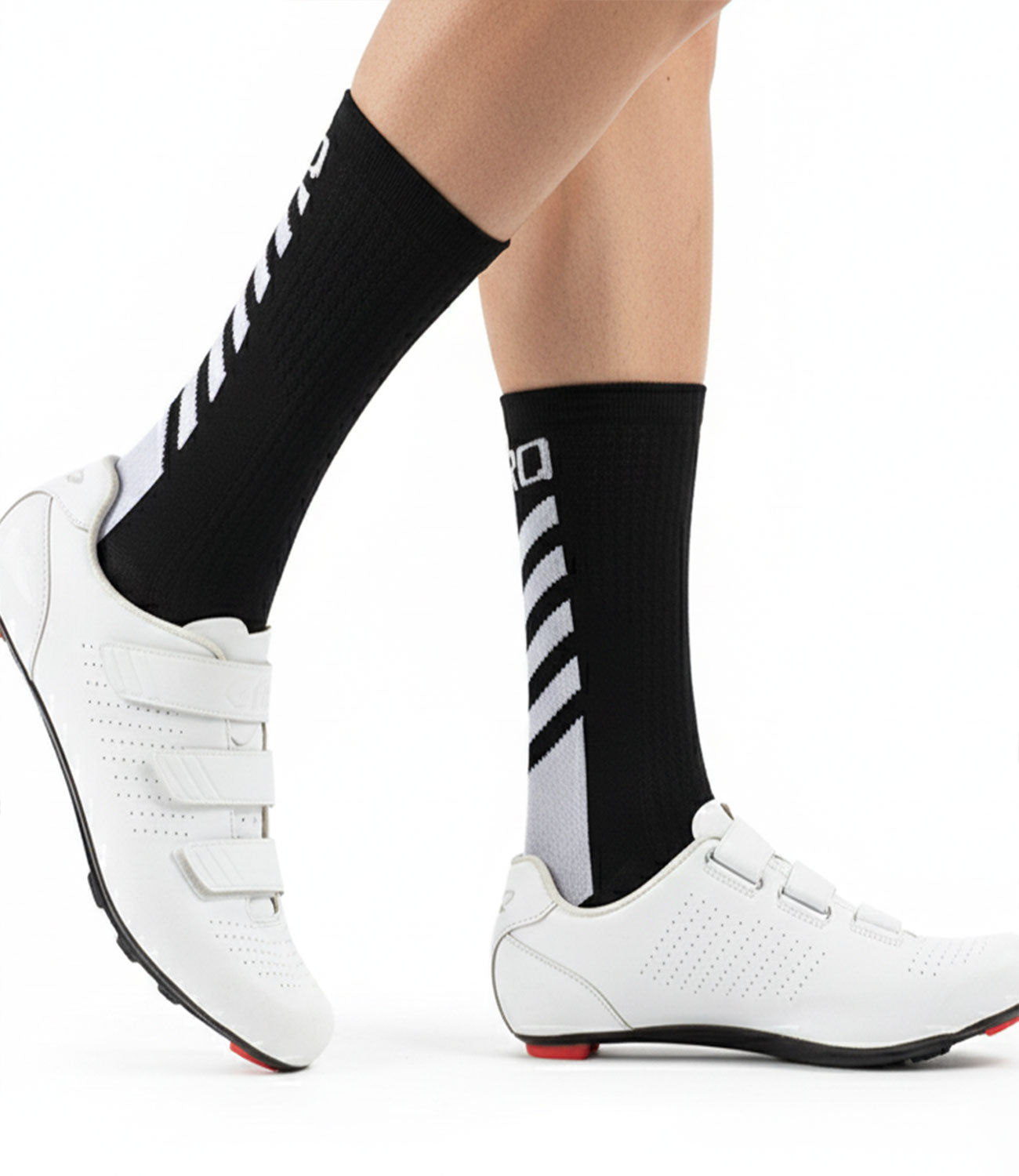 GKRQ Stealth Black Speed Stripe Cycling Socks