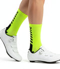 GKRQ Hi-Vis Neon Yellow Speed Stripe Cycling Socks