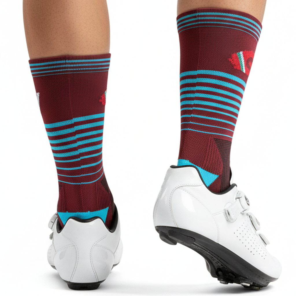 GSTDI Elite Speed Line Cycling Socks in Deep Wine