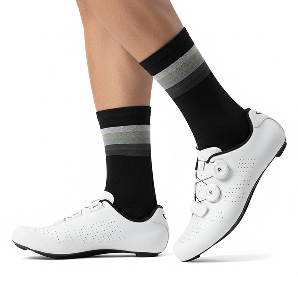 GKRQ Classic Stealth Cycling Socks - Black/Grey