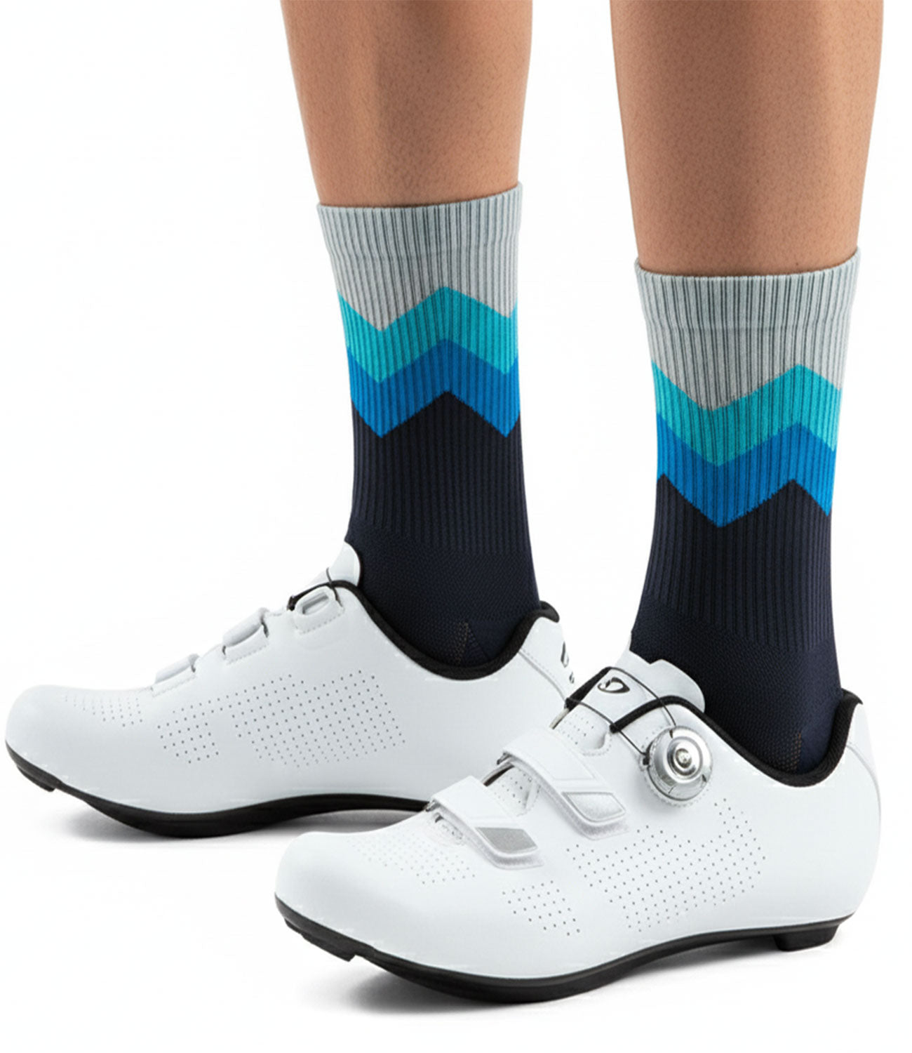GKRQ Arctic Peak Gradient Cycling Socks