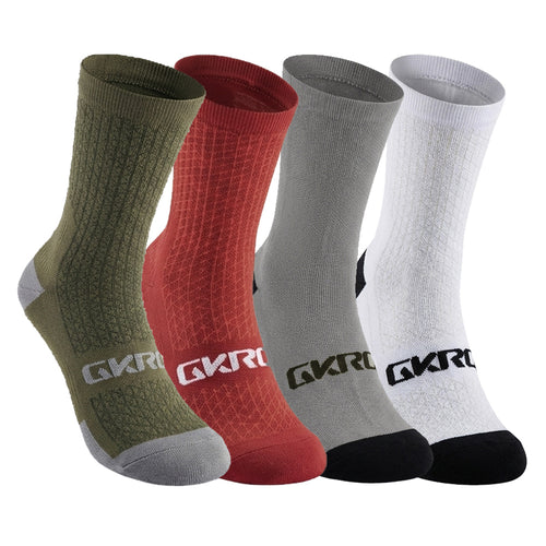 GKRQ Aero Cycling Socks Set (4 Pairs) – Breathable & Moisture-Wicking Nylon Athletic Socks