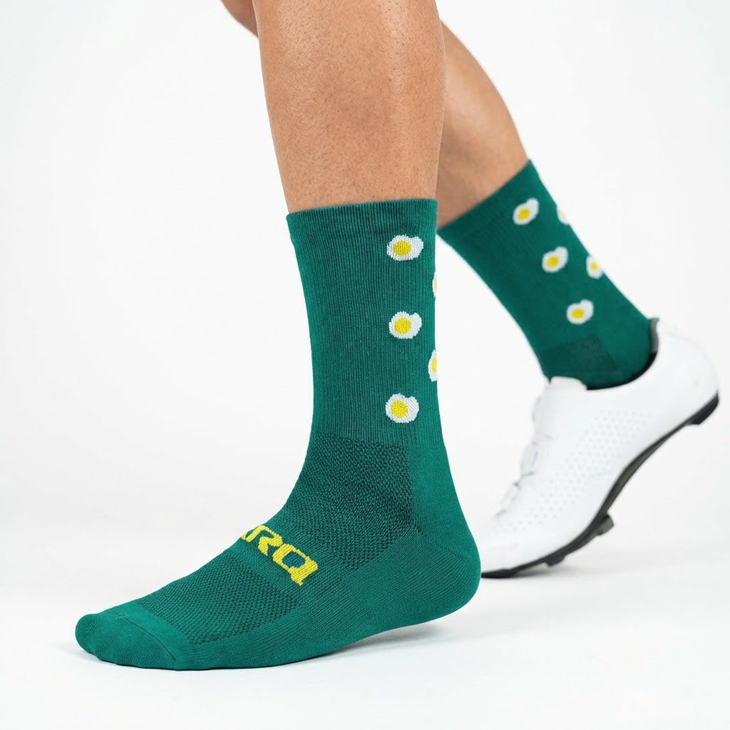 GKRQ Classic Green Print Cycling Socks