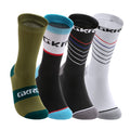GKRQ Men's & Women's Cycling Socks 4-Pack – Breathable Nylon Road Bike & Running Socks (EU 39-44)
