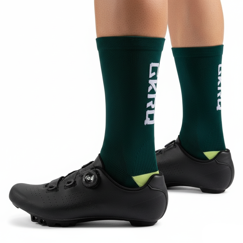GKRQ Deep Emerald Performance Cycling Socks