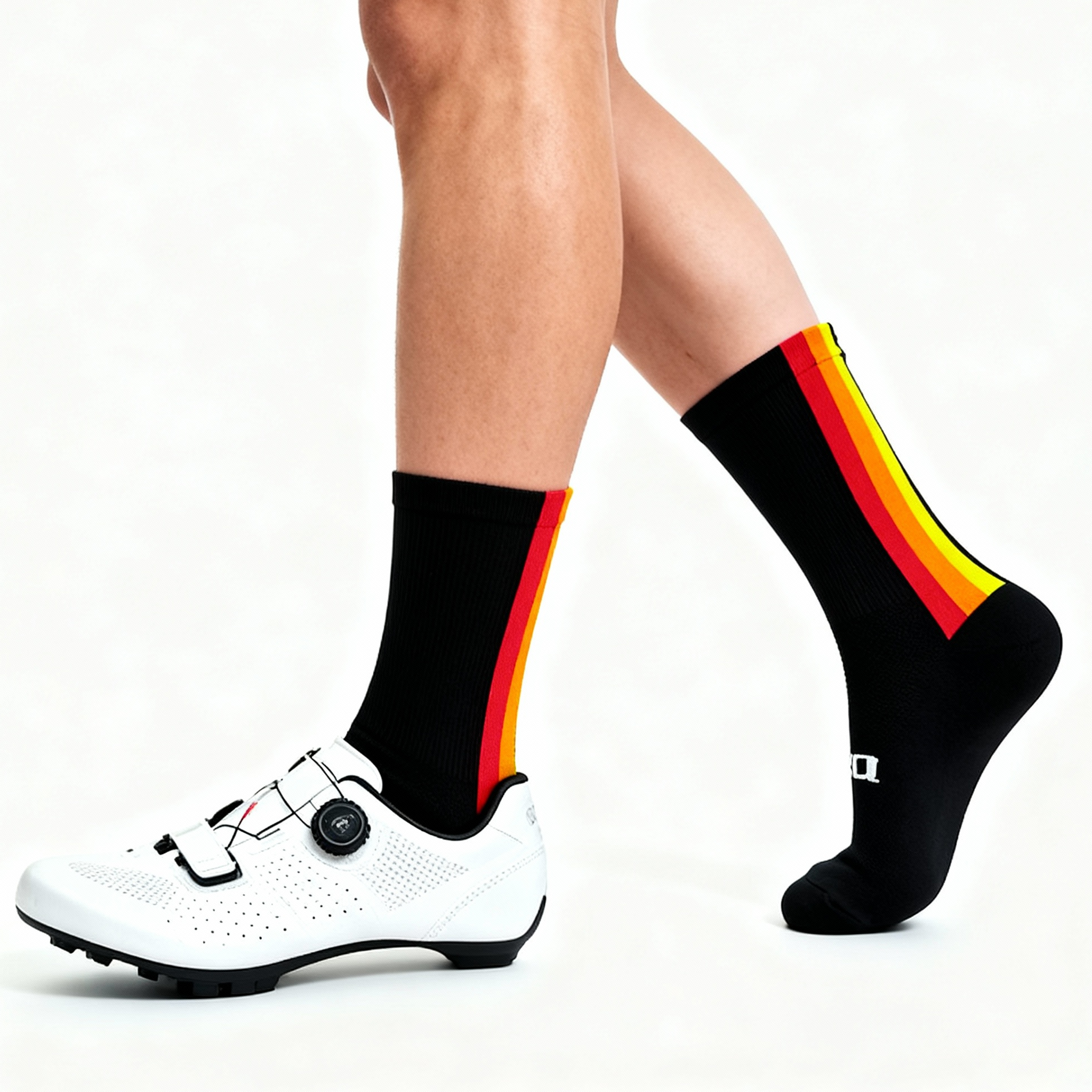 GKRQ Black Vertical Stripe Cycling Socks