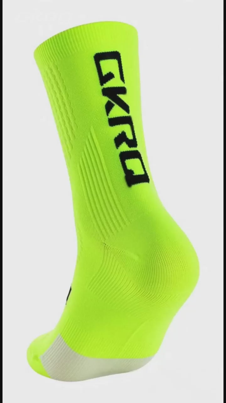 GKRQ Bold Logo Pro Cycling Socks - Racing Red